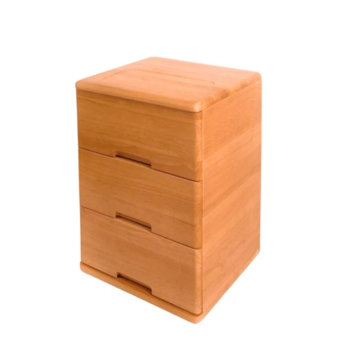 ตู้ลิ้นชักไม้ยางพารา MAAI DESIGN รุ่น SANTO SIDE TABLE สีโอ๊ค